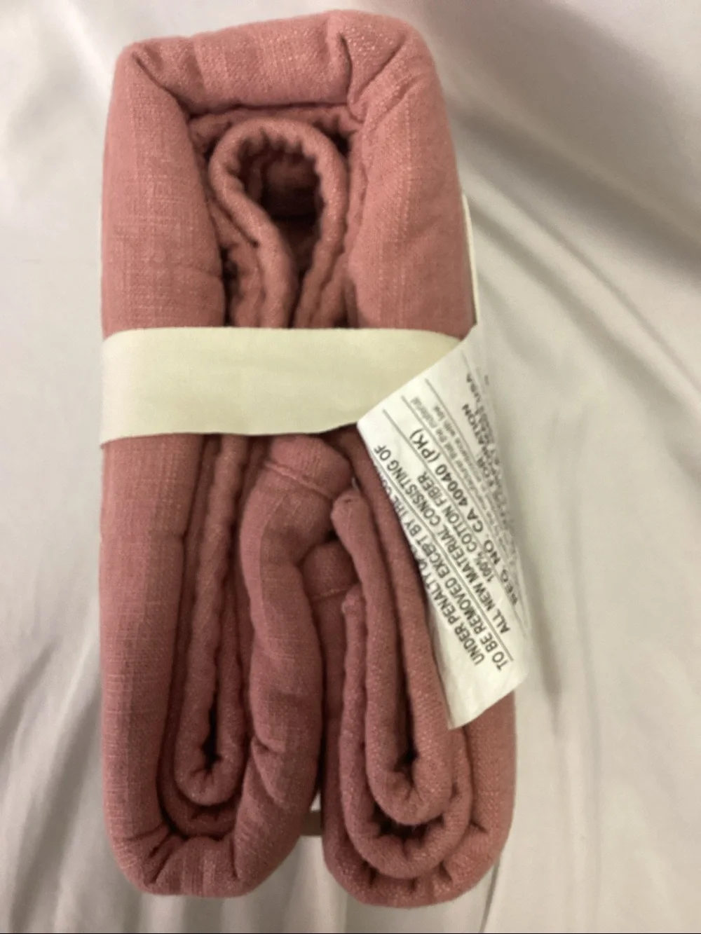 Standard Heavyweight Linen Blend Quilt Pillow Sham  - Rose - Casaluna - new